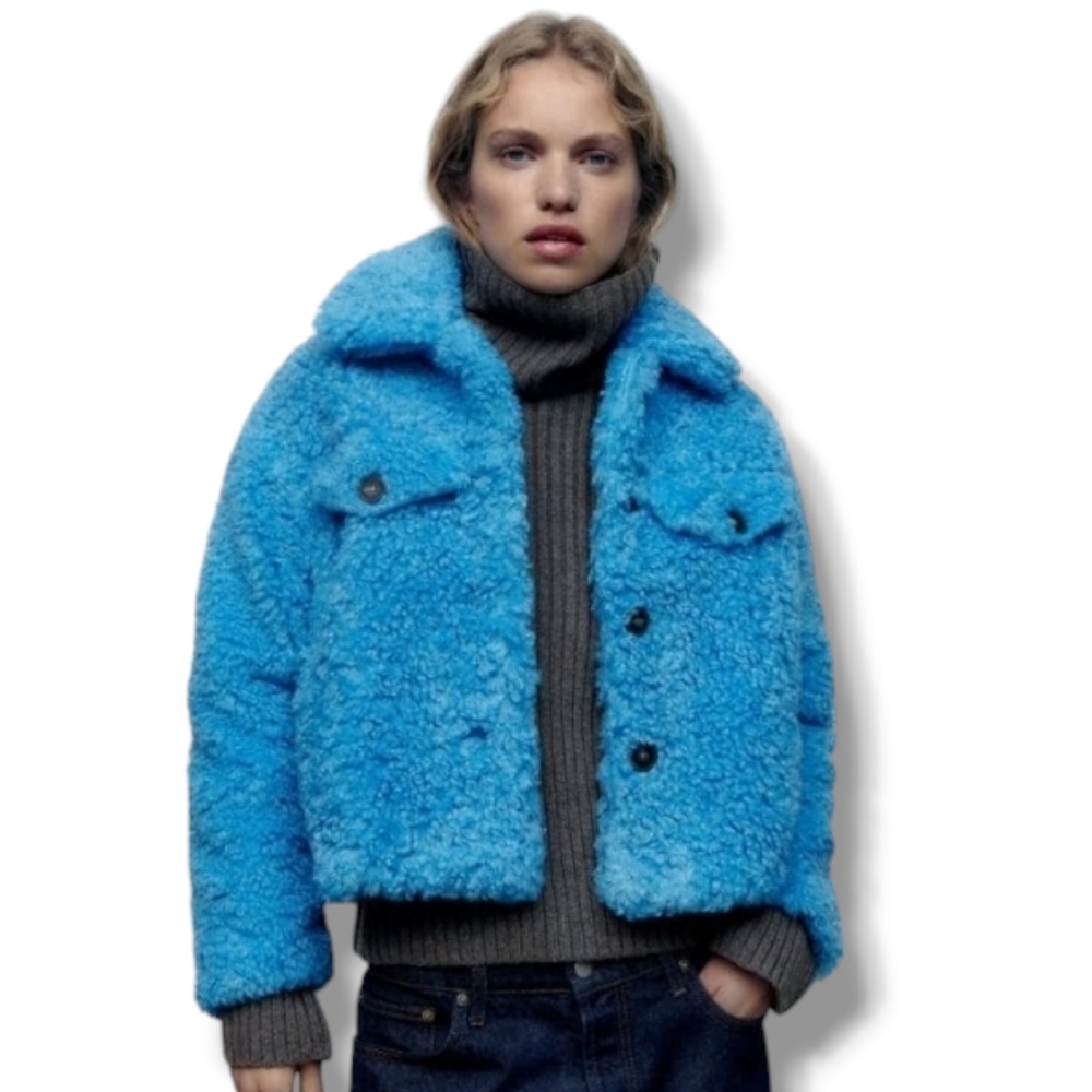 ZARA OVERSIZED Faux Fur Jacket - Picture 3 of 17